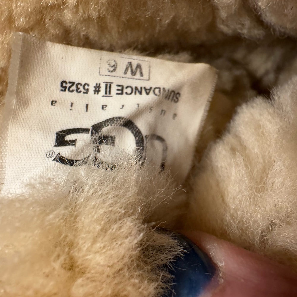 UGG Australia Sundance II Chestnut Sheepskin Boots Women’s Size 6 - Picture 3 of 11